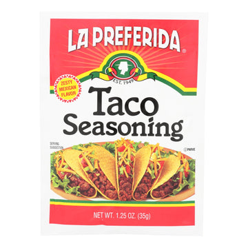 La Preferida Taco Seasoning - Case Of 12 - 1.25 Oz - Maras Green