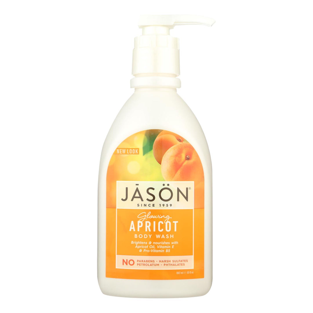 Jason Satin Shower Body Wash Apricot - 30 Fl Oz - Maras Green
