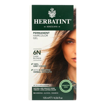 Herbatint Permanent Herbal Haircolour Gel 6n Dark Blonde - 135 Ml - Maras Green