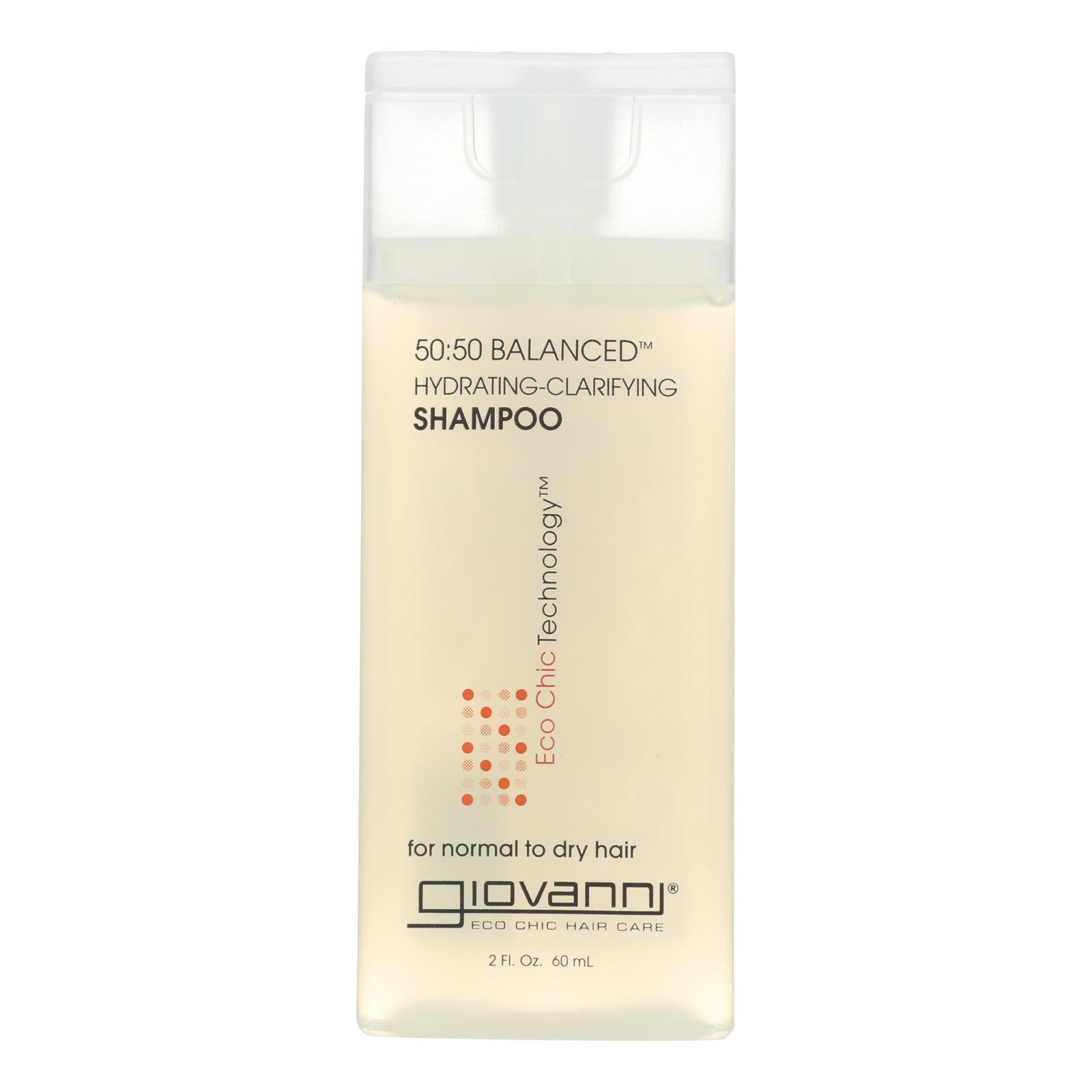 Giovanni Hair Care Products 50/50 Balanced Shampoo - Case Of 12 - 2 Fl Oz - Maras Green