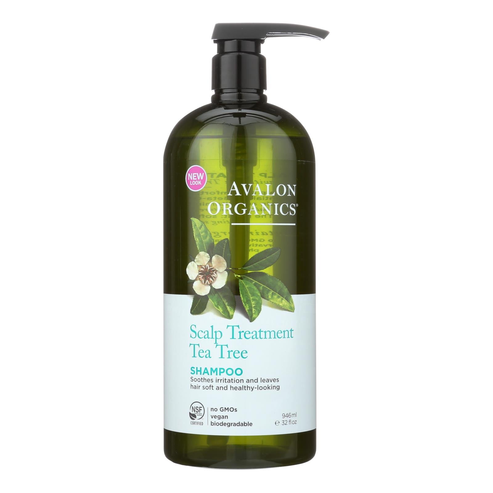 Avalon Shampoo - Organic Tea Tree - 32 Oz - Maras Green