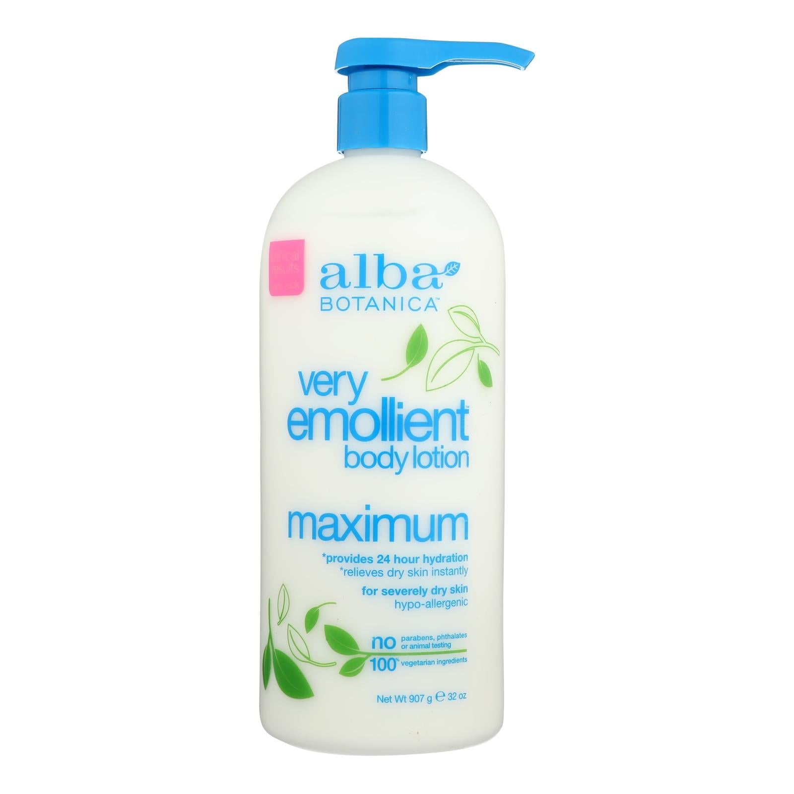 Alba Botanica - Very Emollient Body Lotion - Maximum - 32 Oz - Maras Green