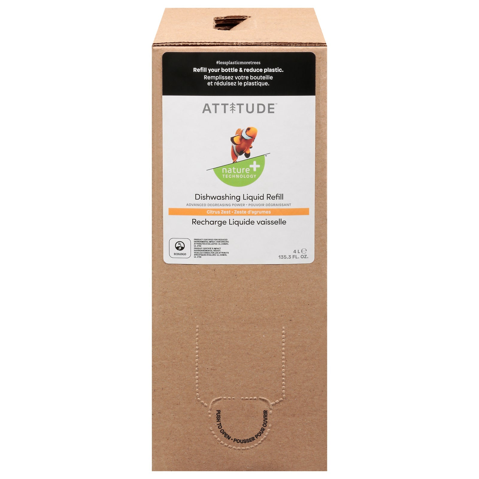 Attitude - Dish Liquid Citrus Zest - 1 Each 1 - 135.3 Oz - Maras Green