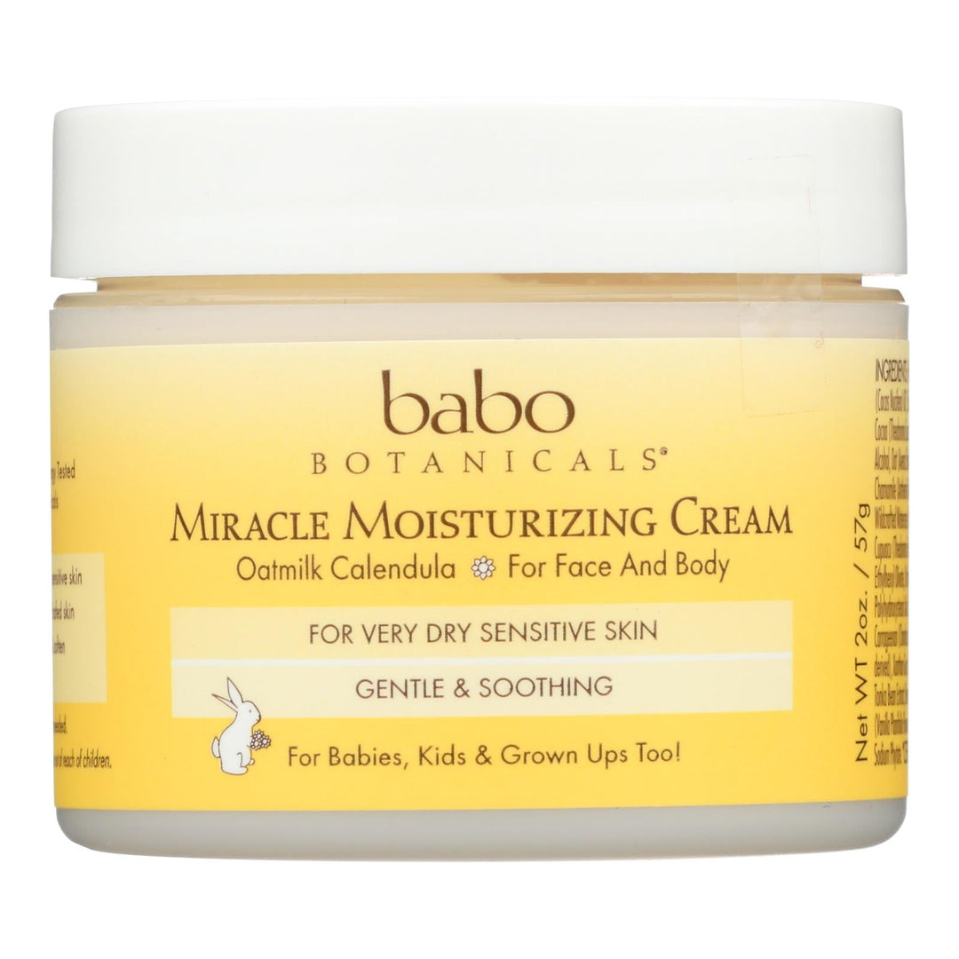 Babo Botanicals - Miracle Cream - Moisturizing - Oatmilk - 2 Oz - Maras Green