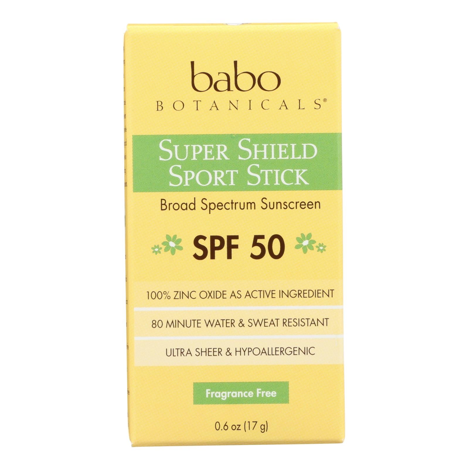 Babo Botanicals - Sunscreen - Fragrance Free - 1 Each - .6 Fl Oz. - Maras Green