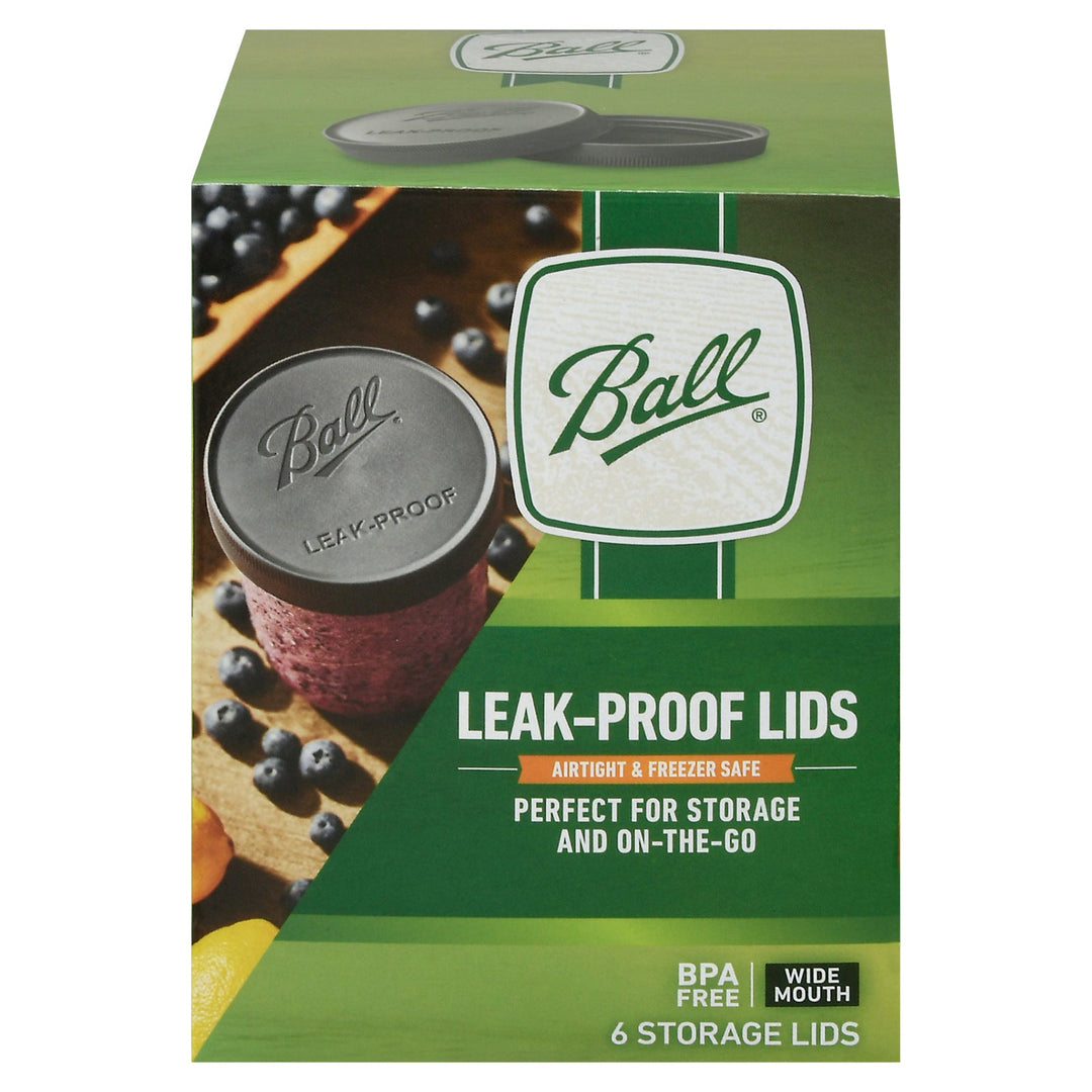 Ball Canning - Storage Lid Leak - proof Wm - Case Of 6 - 6 Count - Maras Green