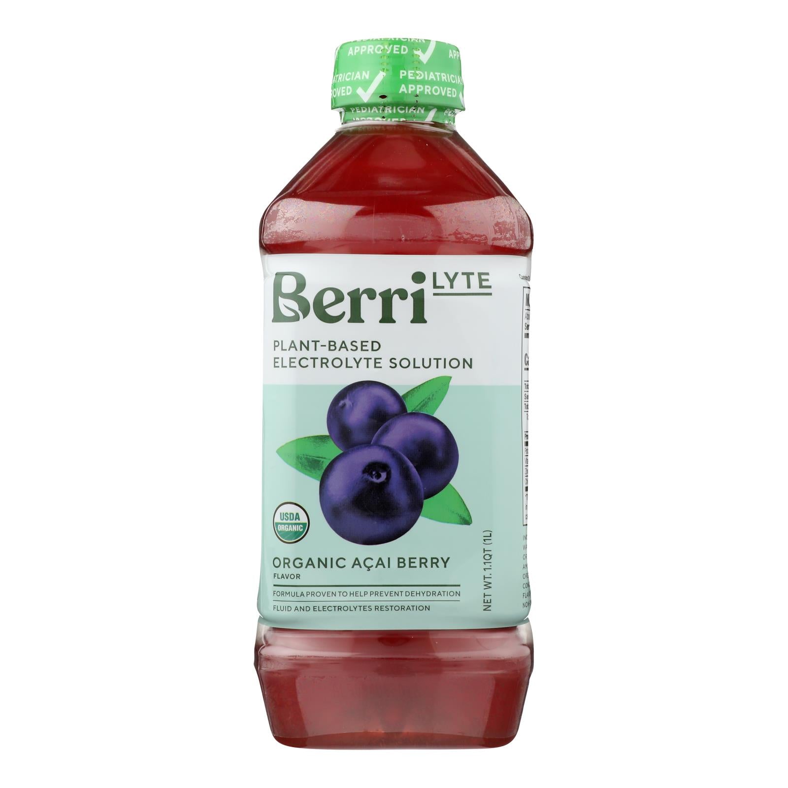 Berri Lyte - Juice Electro Acai - Case Of 6 - 1 Ltr - Maras Green