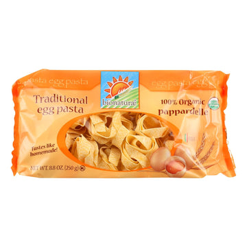 Bionaturae Egg Pasta - Organic Durum Semolina Egg Pappardelle - Case Of 12 - 8.8 Oz. - Maras Green