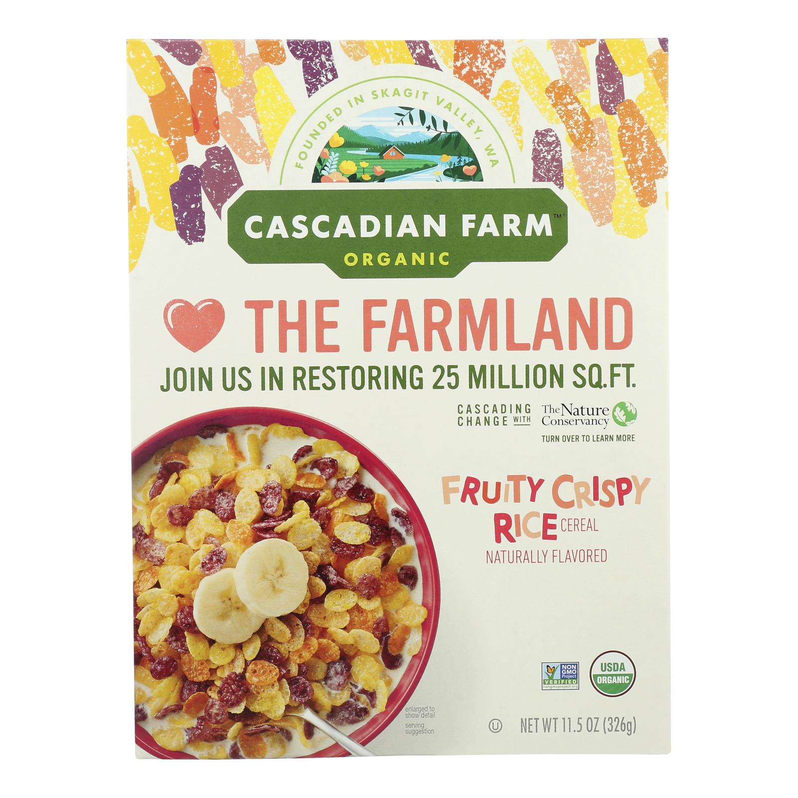 Cascadian Farm - Creal Frty Crispy Rice - Case Of 10 - 11.5 Oz - Maras Green