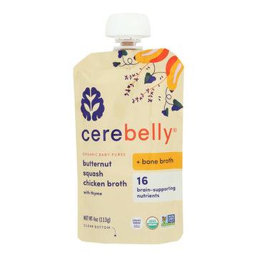 Cerebelly - Puree Btrntsq Chicken Br - Case Of 6 - 4 Oz - Maras Green