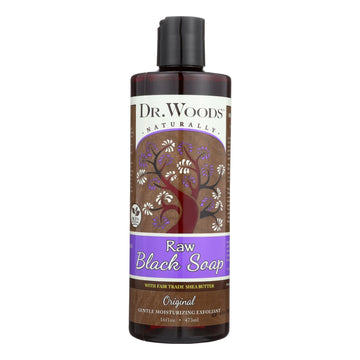 Dr. Woods Shea Vision Pure Black Soap With Organic Shea Butter - 16 Fl Oz - Maras Green