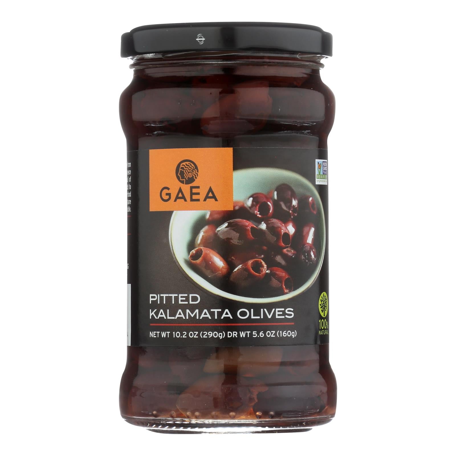 Gaea Olives - Kalamata - Pitted - 5.6 Oz - Case Of 8 - Maras Green
