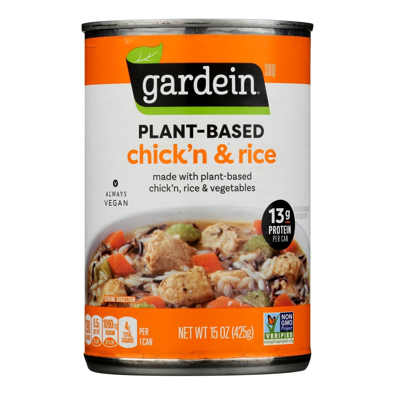 Gardein - Soup Chicken & Rice Plant - based - Case Of 12 - 15 Oz - Maras Green