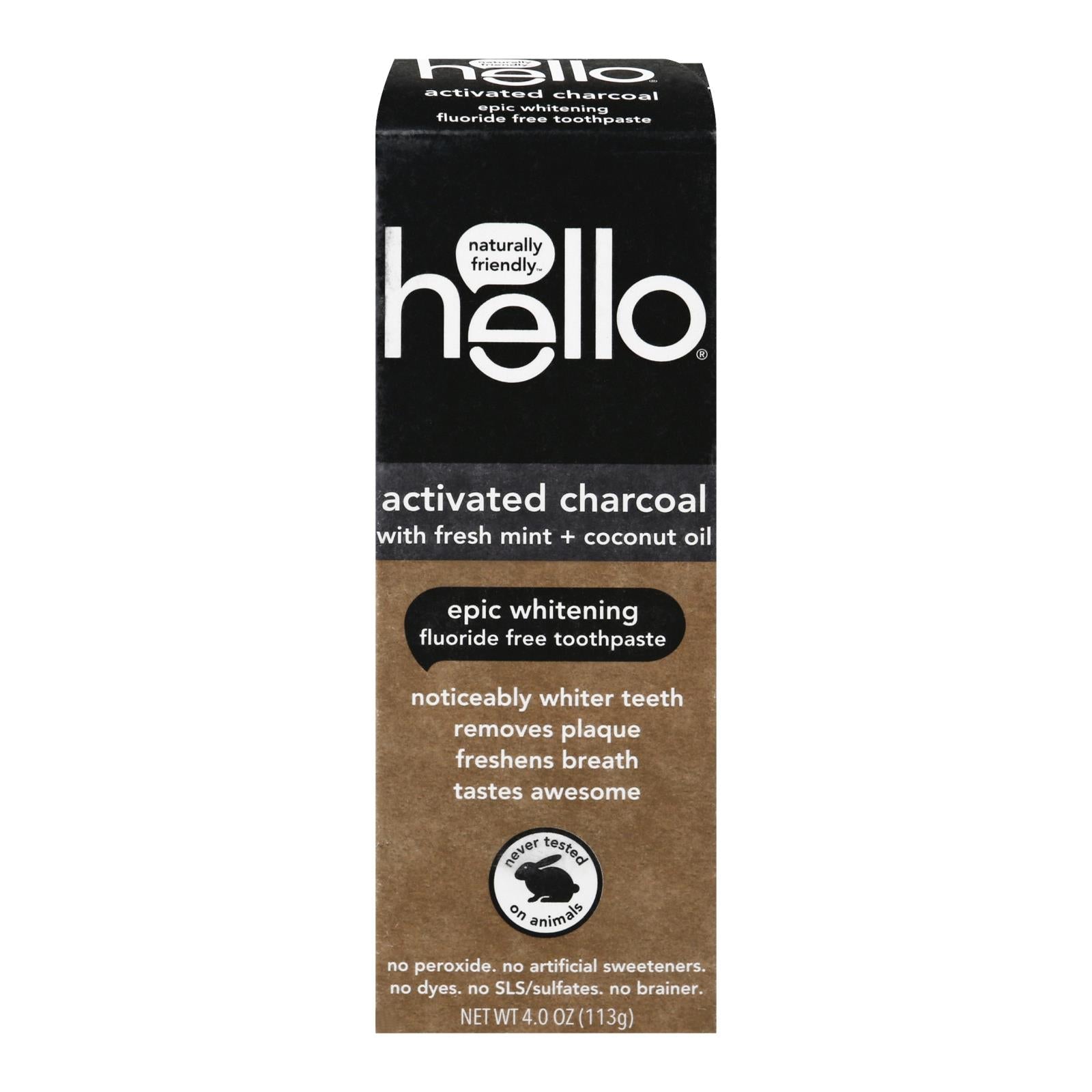 Hello Products Llc - Tpst Act Char Wht Flrd Fr - Case Of 6 - 4 Oz - Maras Green