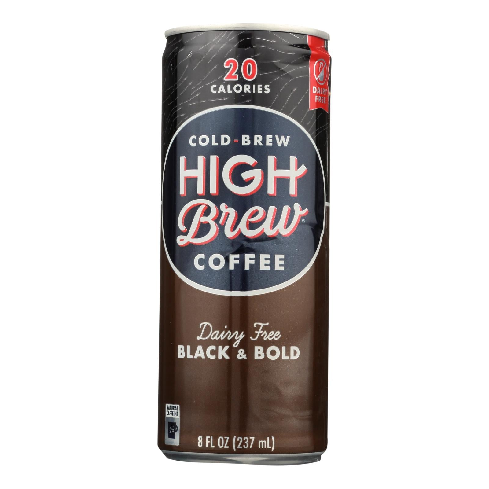High Brew Cold - brew Coffee, Black & Bold - Case Of 12 - 8 Fz - Maras Green