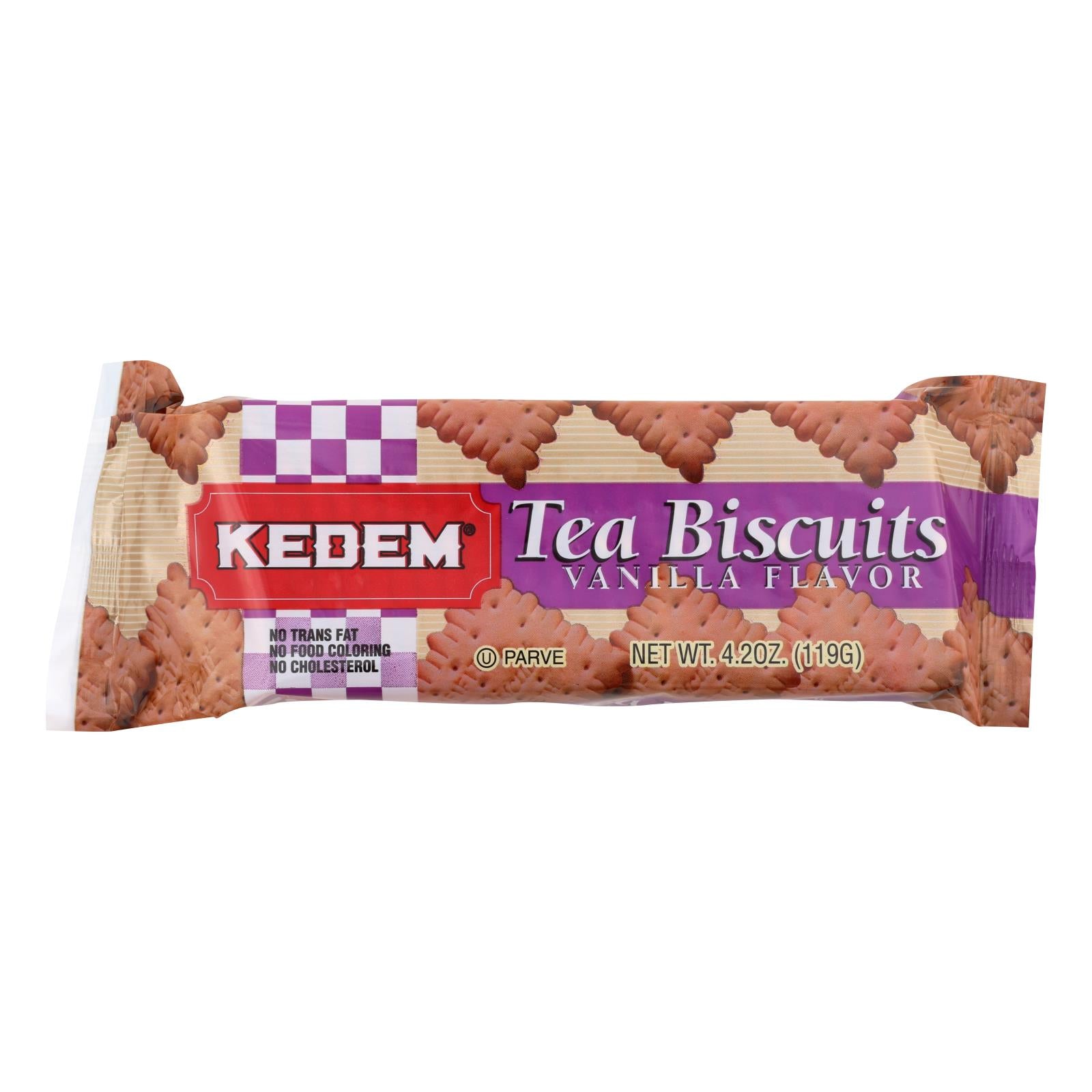 Kedem Tea Biscuits - Vanilla - Case Of 24 - 4.2 Oz. - Maras Green