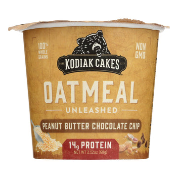 Kodiak Cakes Peanut Butter Chocolate Chip Oatmeal - Case Of 12 - 2.12 Oz - Maras Green