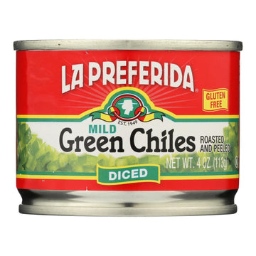 La Preferida Green Chiles - Diced - Case Of 24 - 4 Oz. - Maras Green