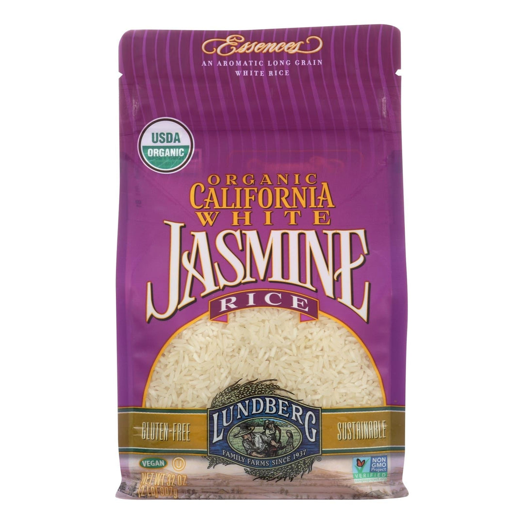 Lundberg Family Farms Organic California White Jasmine Rice - Case Of 6 - 2 Lb. - Maras Green