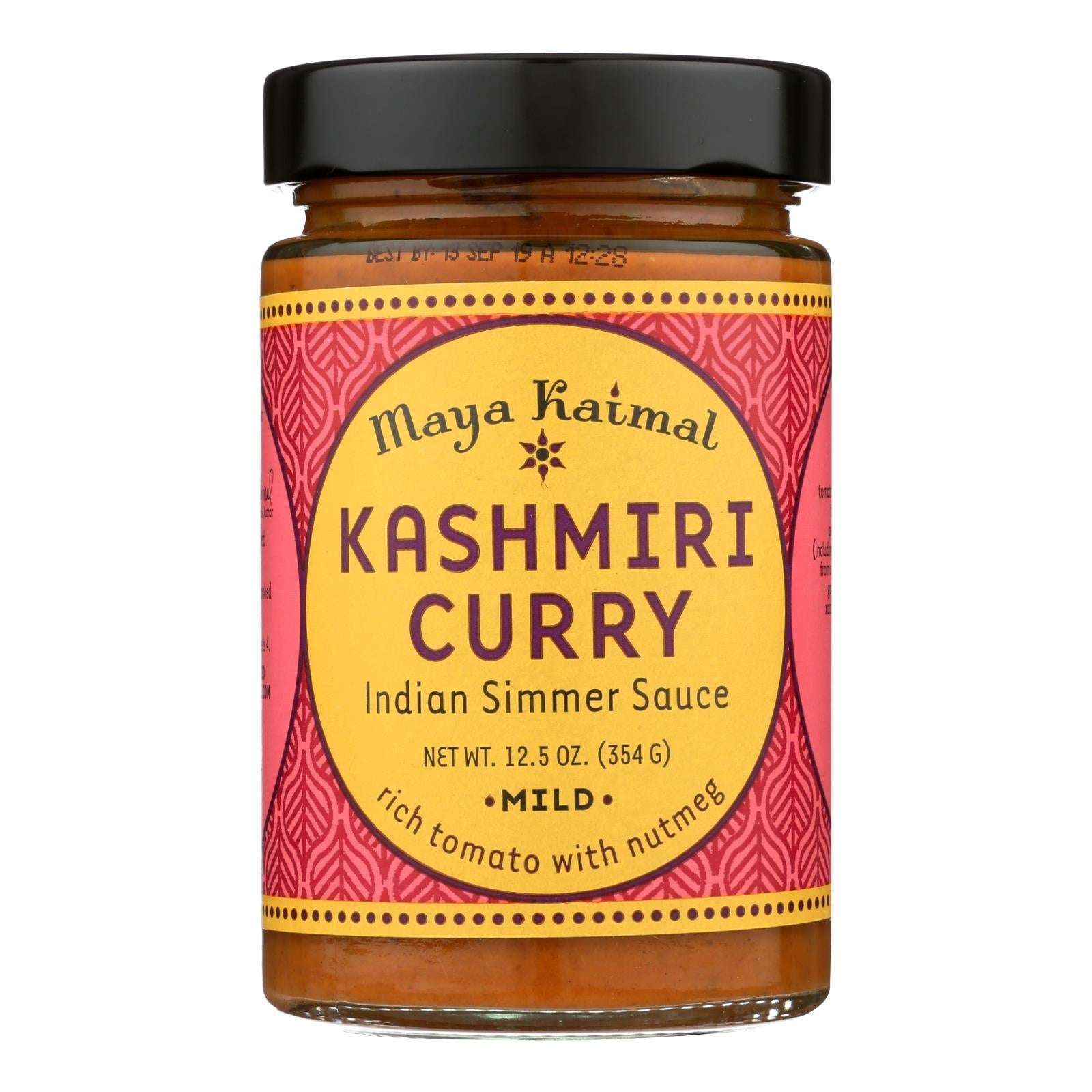 Maya Kaimal Indian Simmer Sauce Kashmiri Curry - Case Of 6 - 12.5 Oz. - Maras Green