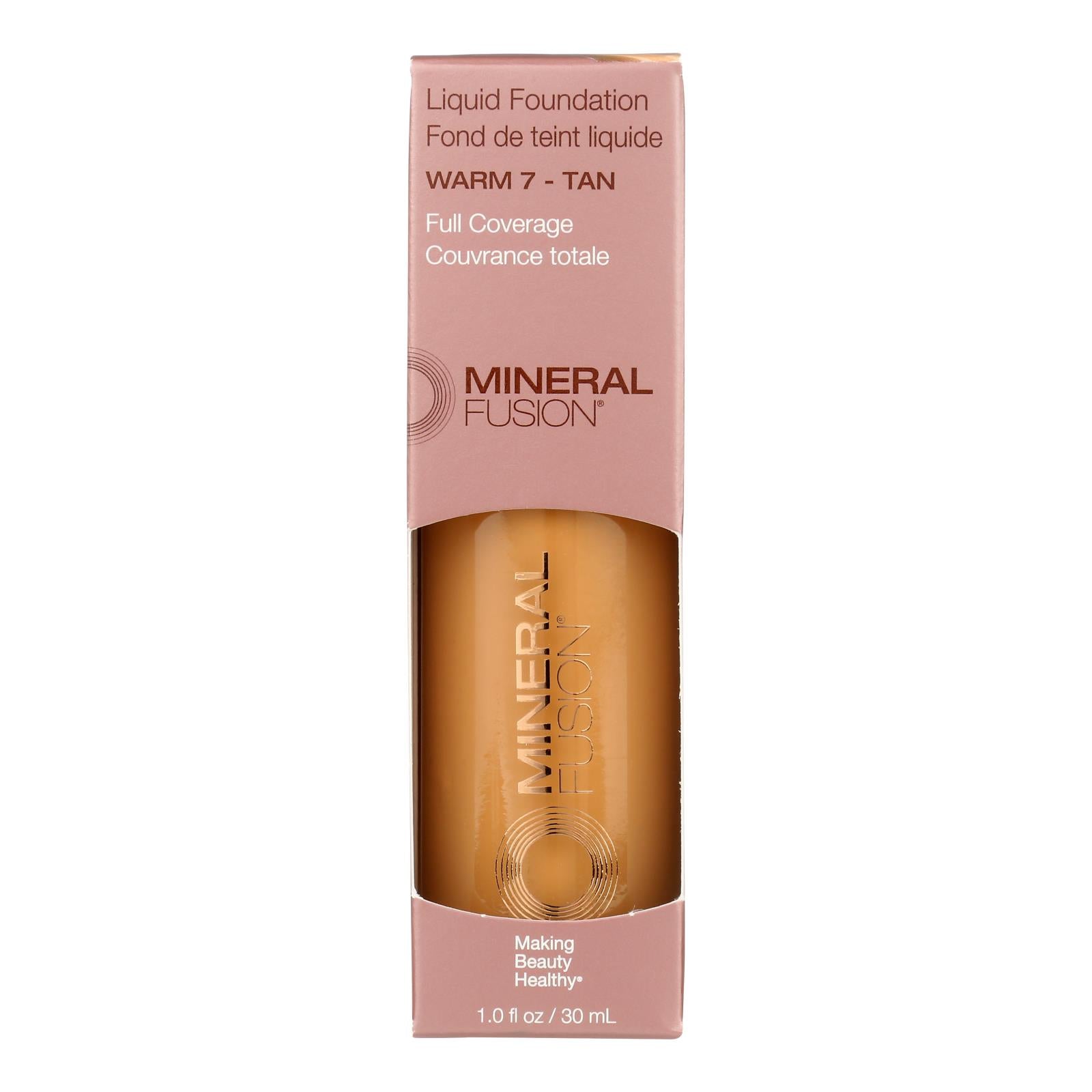 Mineral Fusion - Mkup Liquid Foundation Warm7 - 1 Each - 1 Fz - Maras Green