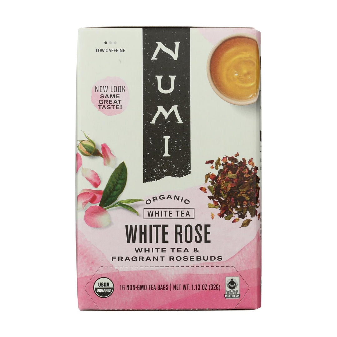 Numi Tea White Tea - White Rose - Case Of 6 - 16 Bags - Maras Green