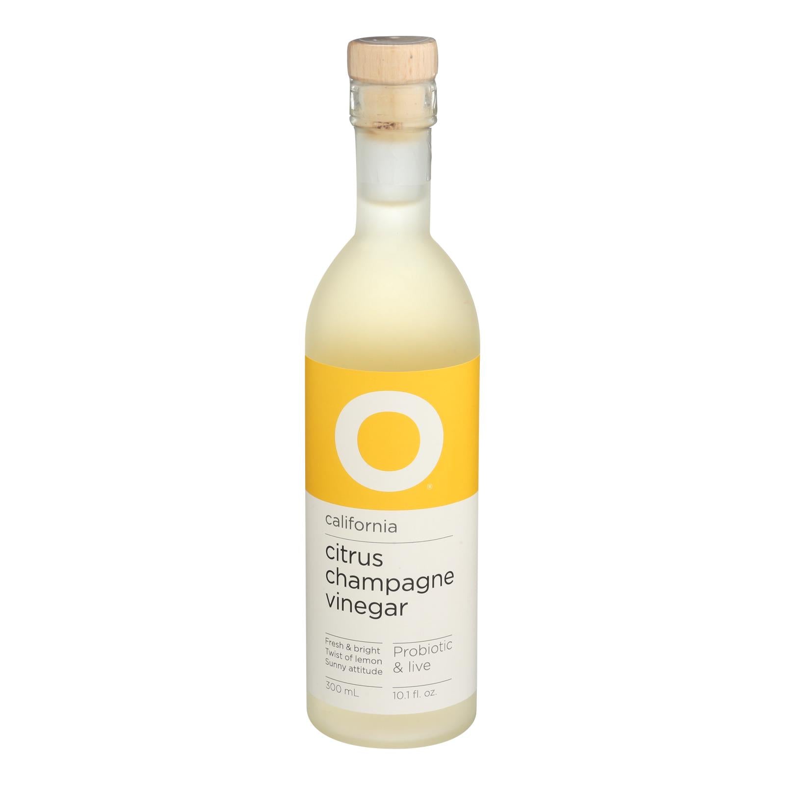 O Olive Oil Citrus Champagne Vinegar - Case Of 6 - 10.1 Fz - Maras Green
