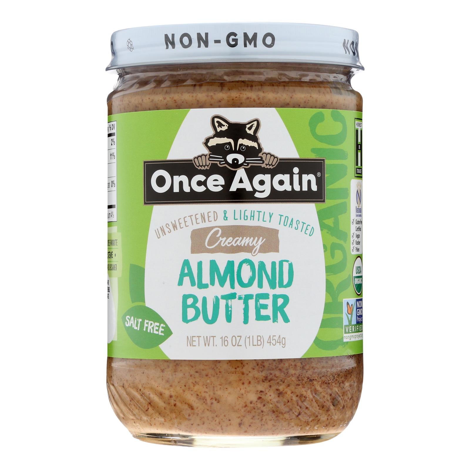 Once Again - Almnd Butter Lt Toasted Sm - Case Of 6 - 16 Oz - Maras Green
