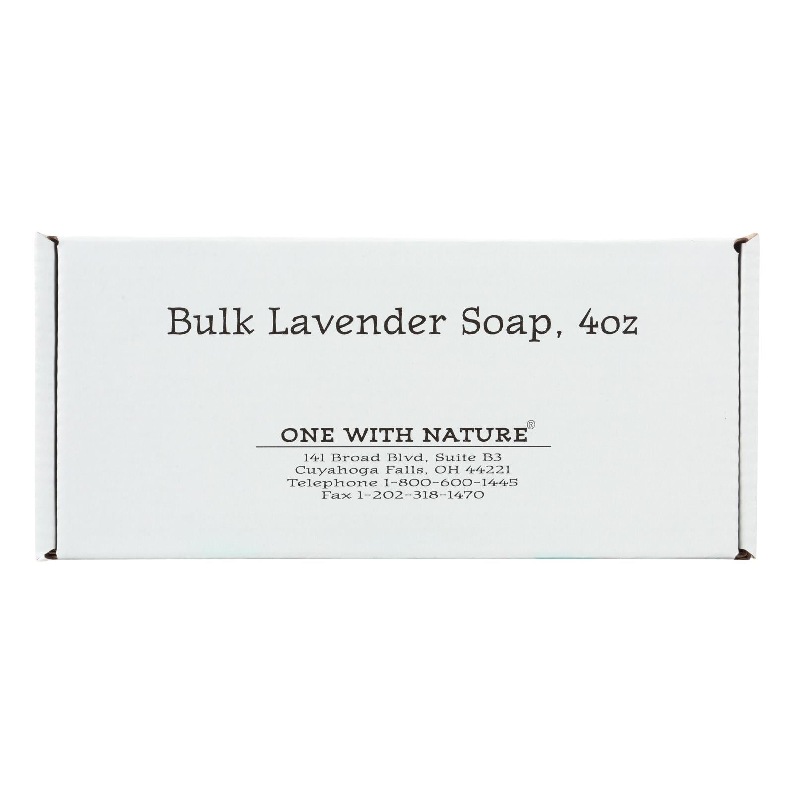 One With Nature Bar Soap - Lavender - Case Of 24 - 4 Oz. - Maras Green