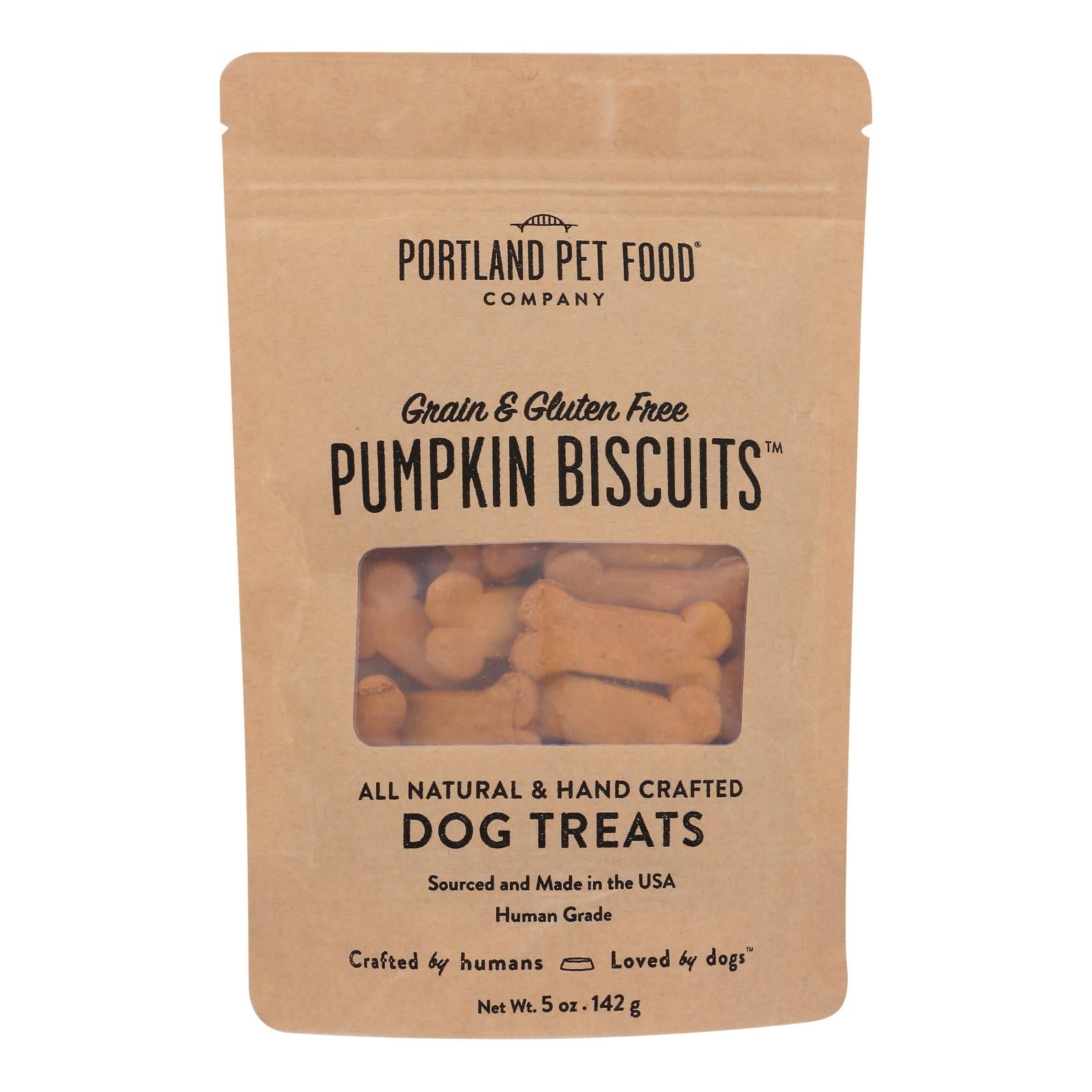 Portland Pet Food Company - Dog Treats Pumpkn Biscuit - Case Of 6 - 5 Oz - Maras Green