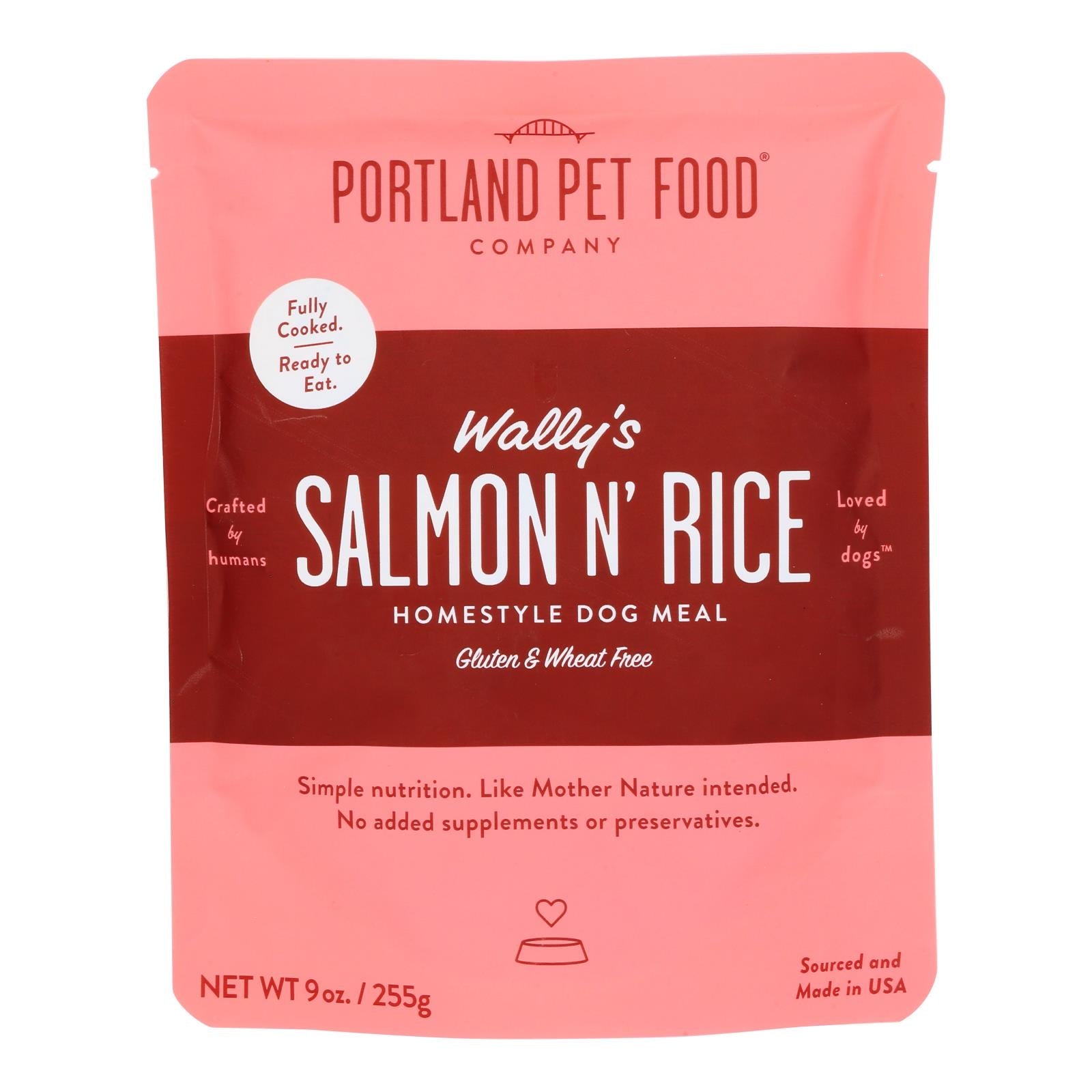 Portland Pet Food Company - Wallys Dg Meal Salmn/rice - Case Of 8 - 9 Oz - Maras Green