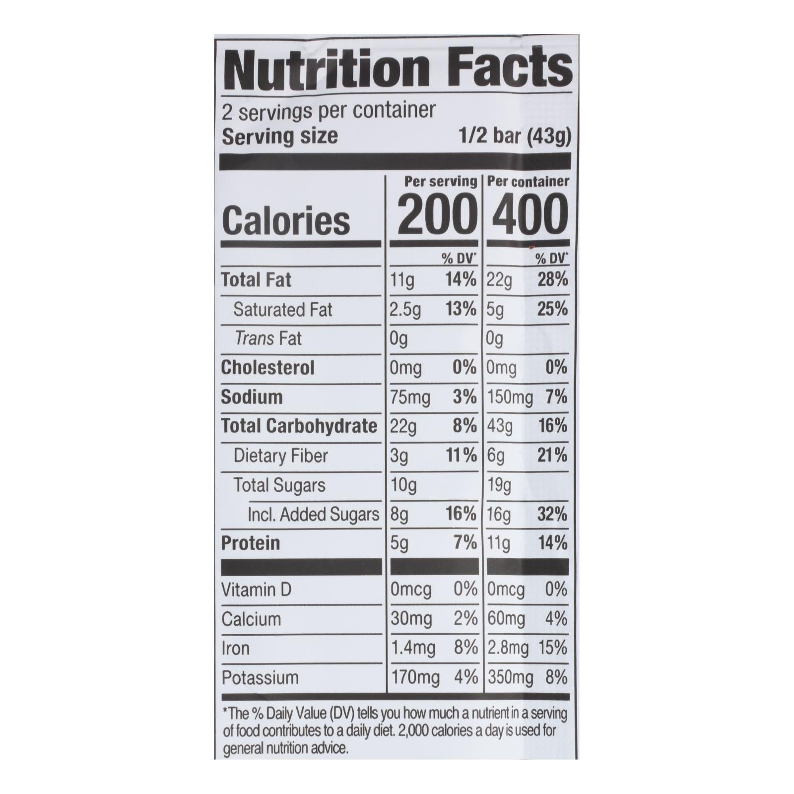 Probar Organic Peanut Butter Chocolate Chip Bar - Case Of 12 - 3 Oz - Maras Green