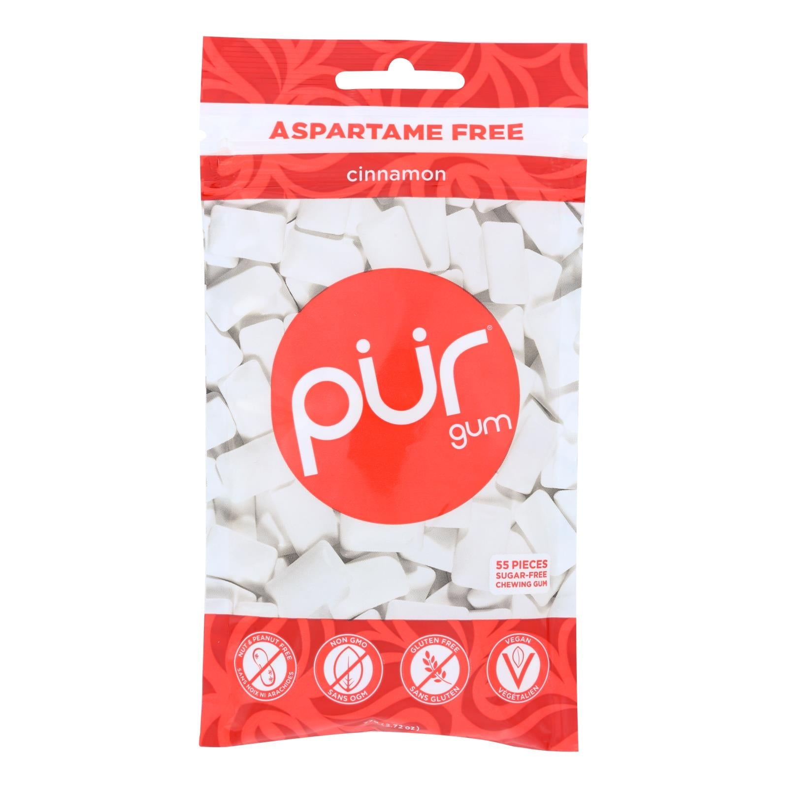 Pur Cinnamon Gum - Case Of 12 - 2.72 Oz - Maras Green