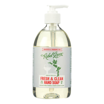 Rebel Green Hand Soap - Unscented - Case Of 4 - 16.9 Fl Oz - Maras Green