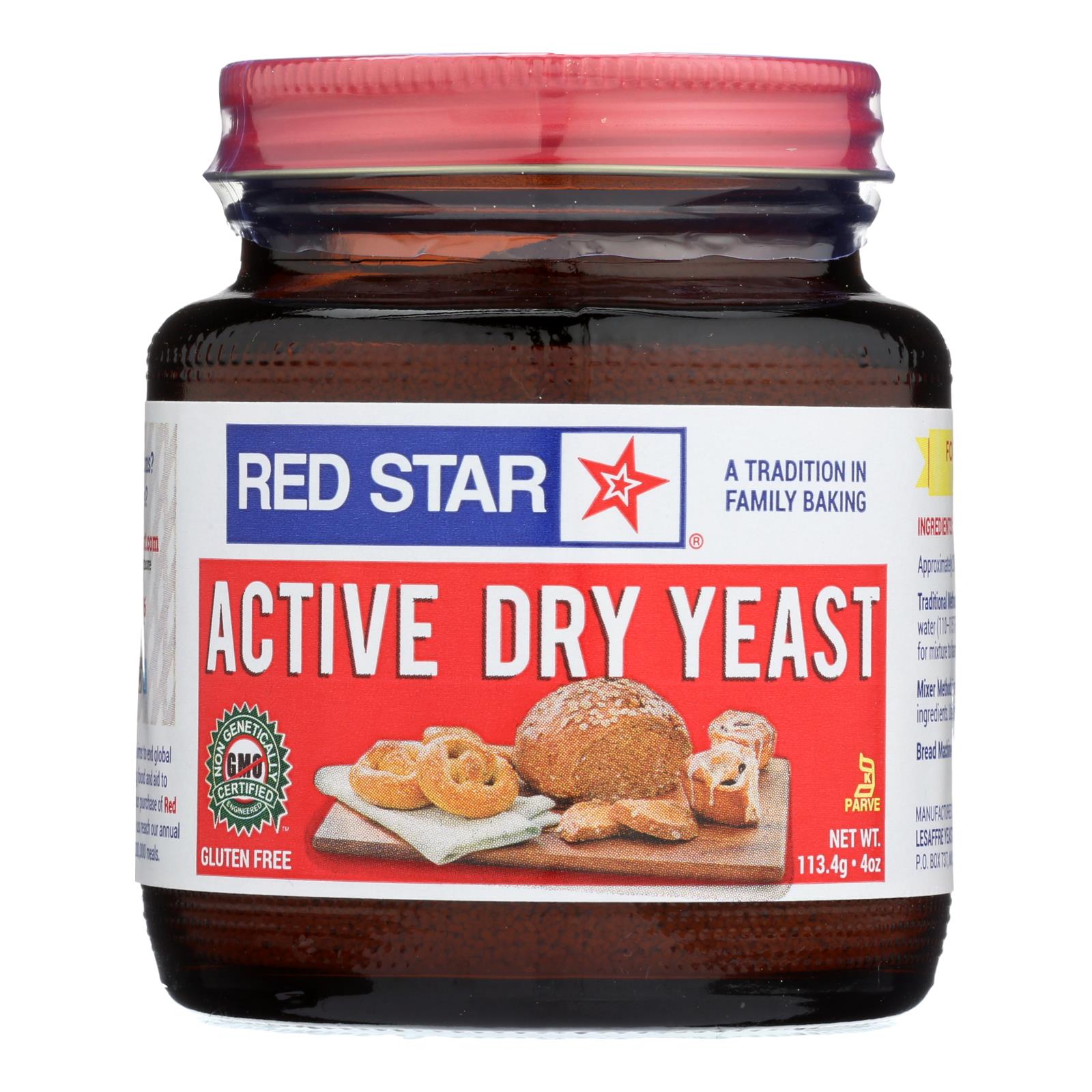 Red Star Nutritional Yeast Yeast - Active - Dry - Case Of 12 - 4 Oz - Maras Green