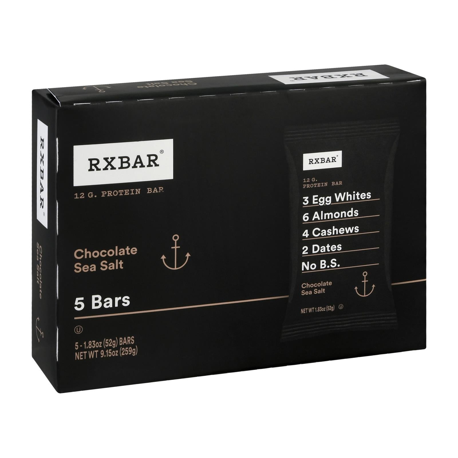 Rxbar - Protein Bar Chocolate Sea Salt - Case Of 6 - 5/1.83oz - Maras Green