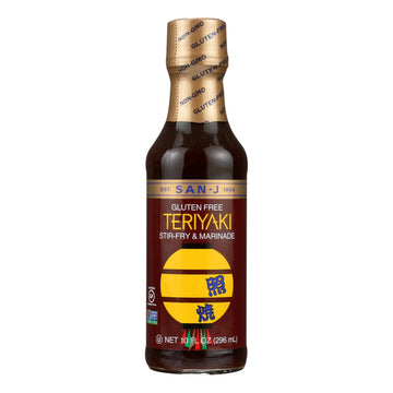 San - J Asian Cooking Sauce - Teriyaki - Case Of 6 - 10 Fl Oz. - Maras Green