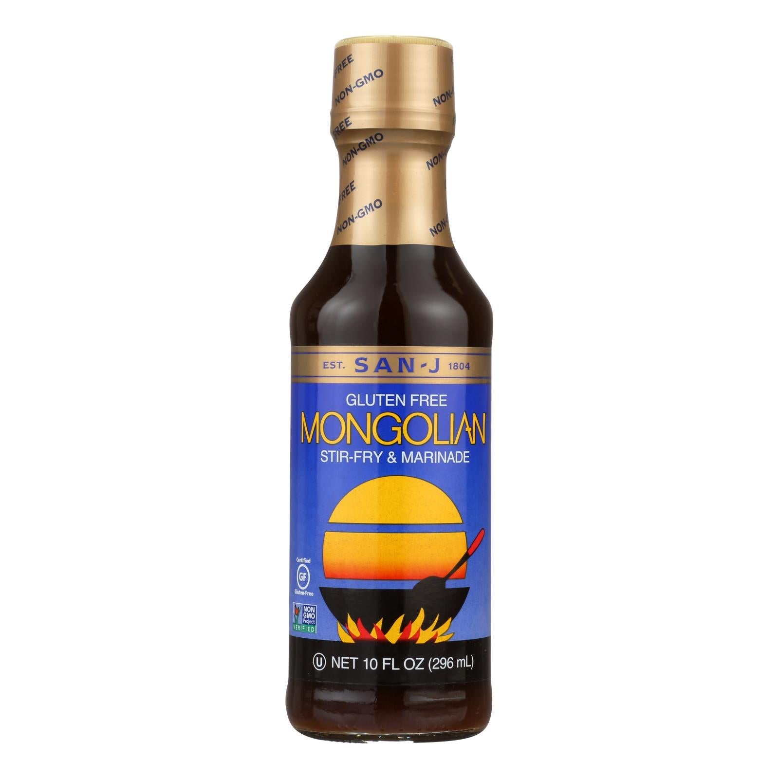 San - J Cooking Sauce - Mongolian - Case Of 6 - 10 Fl Oz. - Maras Green
