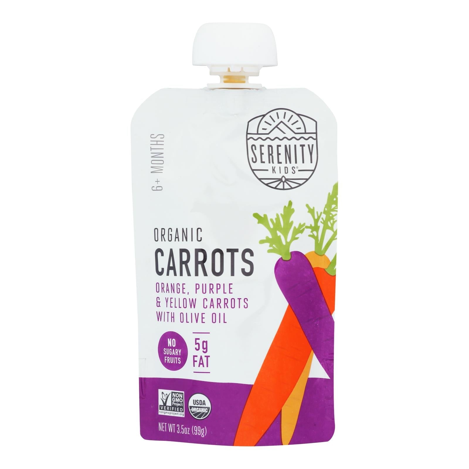 Serenity Kids - Pouch Carrot Medley - Case Of 6 - 3.5 Oz - Maras Green