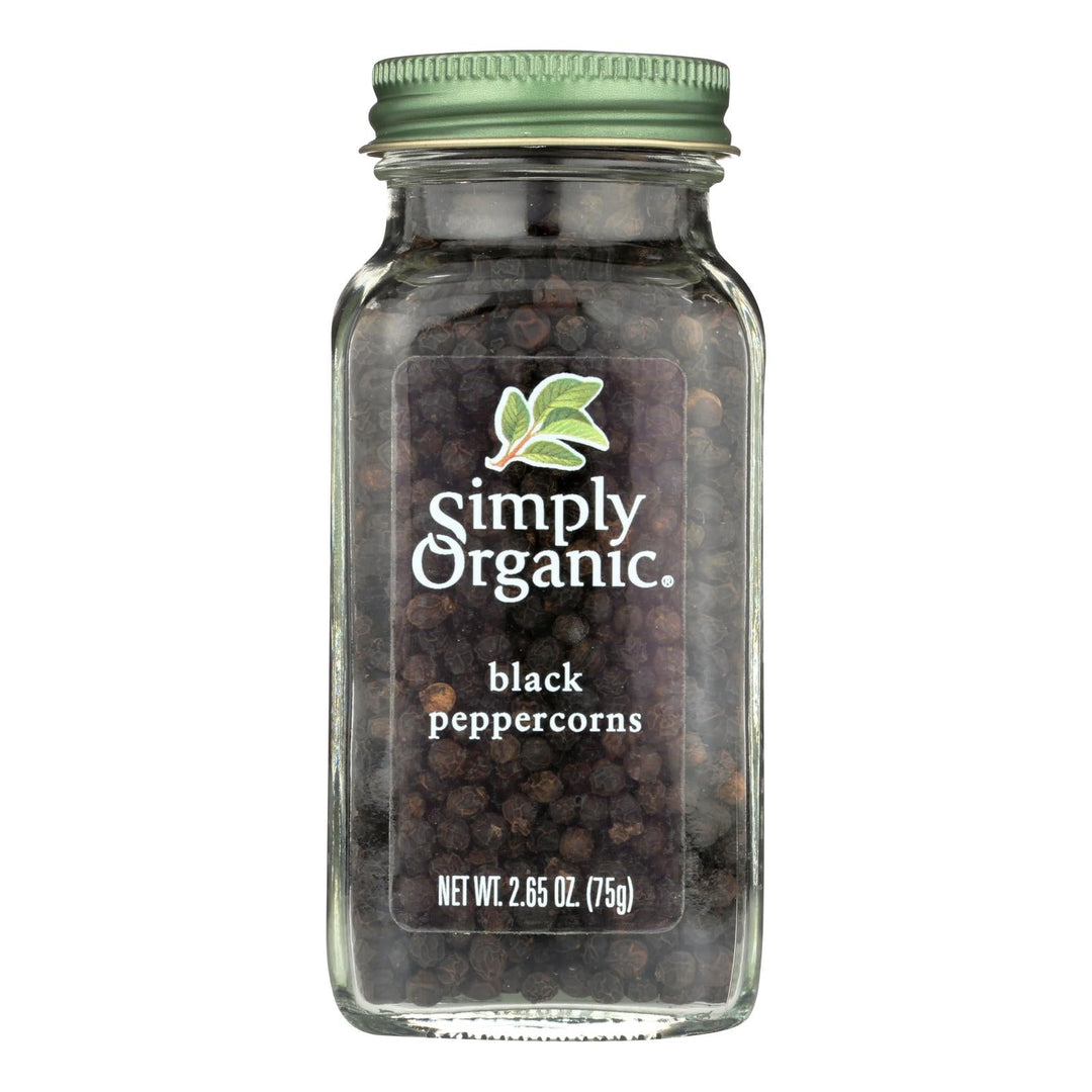 Simply Organic Black Peppercorns - Case Of 6 - 2.65 Oz. - Maras Green