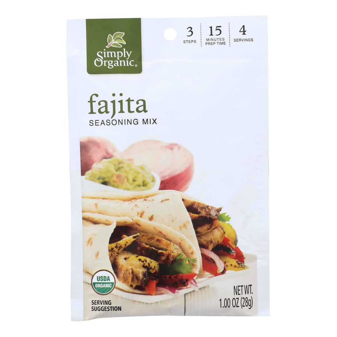 Simply Organic Seasoning Mix - Fajita - Case Of 12 - 1 Oz. - Maras Green