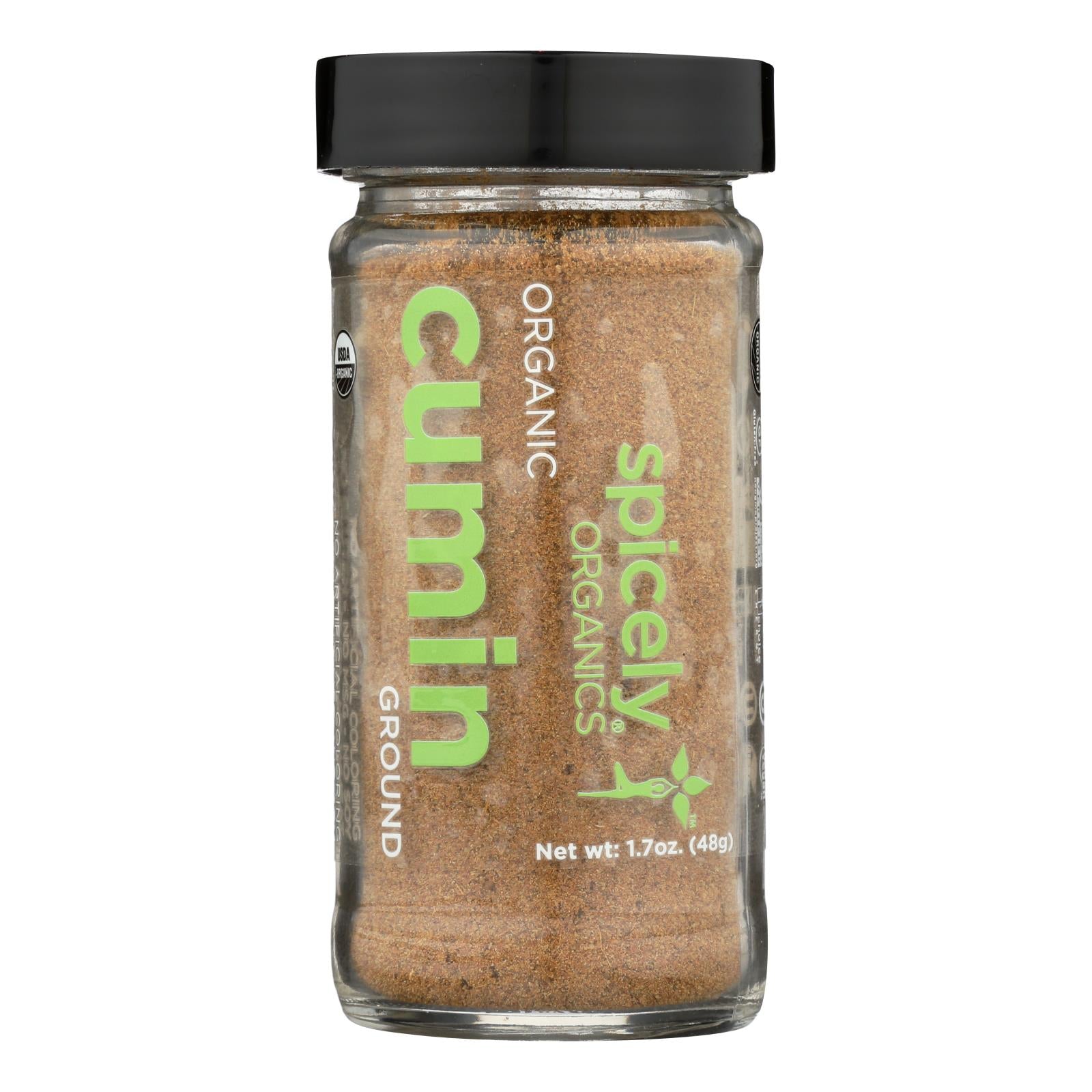 Spicely Organics - Organic Cumin - Ground - Case Of 3 - 1.7 Oz. - Maras Green