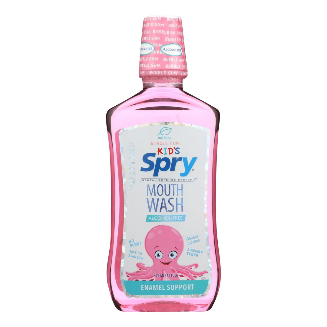 Spry Mouth Wash - Bubble Gum - Kid - 16 Fl Oz - Maras Green