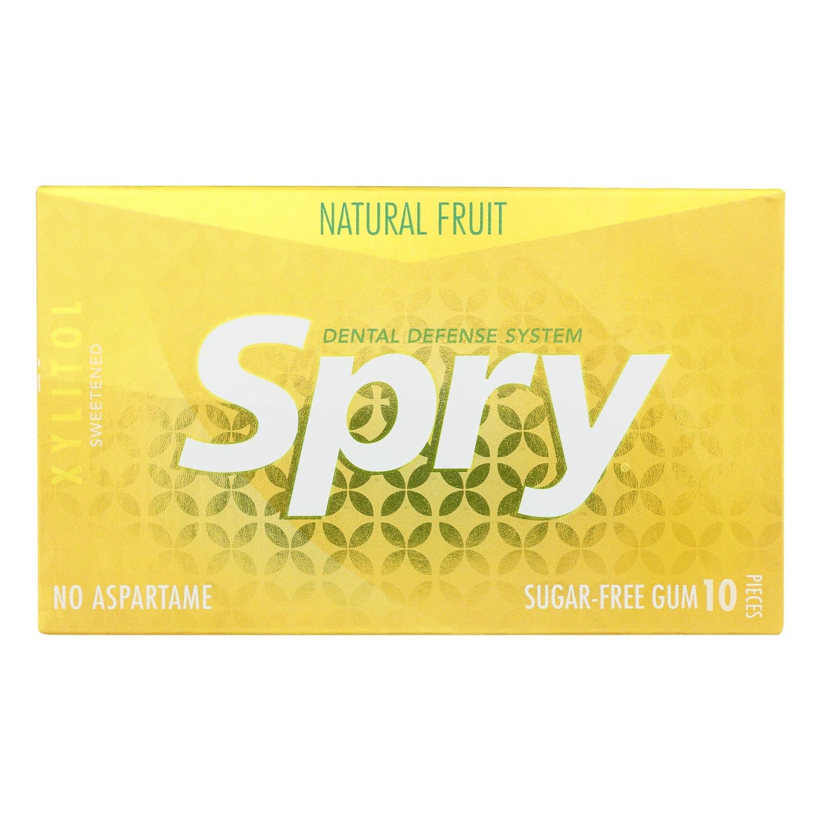 Spry Xylitol Gums - Fresh Fruit - Case Of 20 - 10 Count - Maras Green