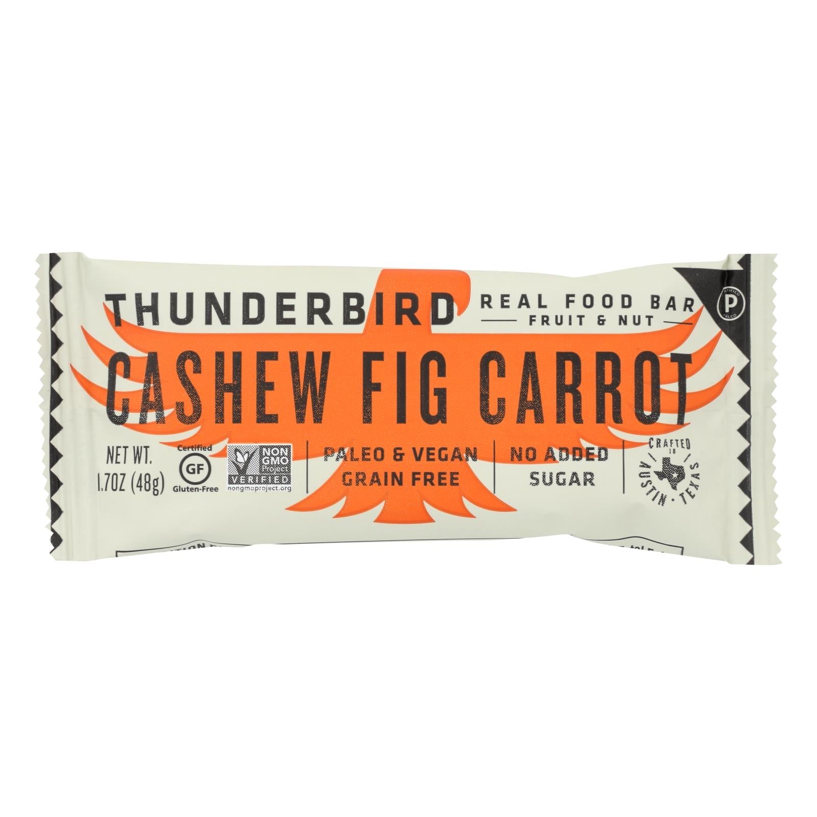 Thunderbird - Bar Cashew Fig Carrot - Case Of 12 - 1.7 Oz - Maras Green