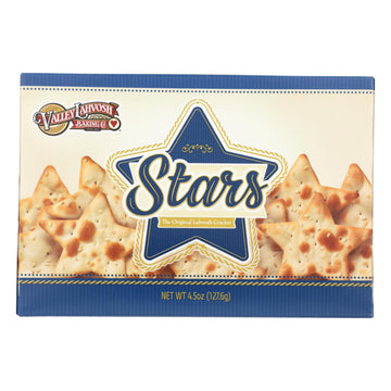 Valley Lahvosh - Crispbread Stars Original - Case Of 12 - 4.5 Oz - Maras Green