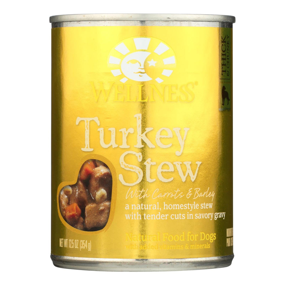 Wellness Pet Products Dog Food - Turkey With Barley And Carrots - Case Of 12 - 12.5 Oz. - Maras Green