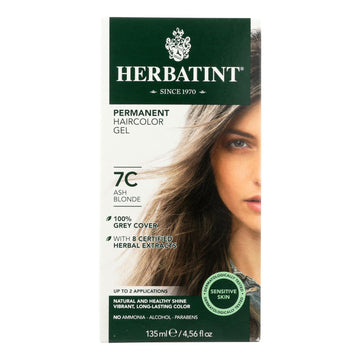 Herbatint Permanent Herbal Haircolour Gel 7c Ash Blonde - 135 Ml - Maras Green