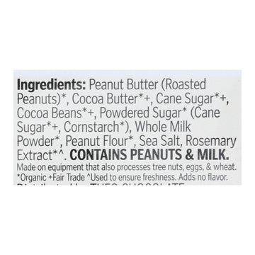 Theo Chocolate Peanut Butter Cups - Milk Chocolate - 1.3 Oz - Case Of 12 - Maras Green