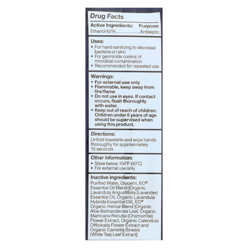 Eo Products - Hand Sanitizer Wipes Display Center - Lavender - Case Of 6 - 10 Pack - Maras Green